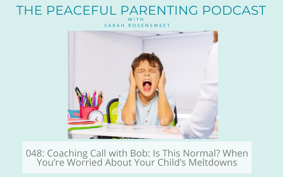Podcast Episode 48: Coaching Call with Bob: Is This Normal? When You’re Worried About Your Child’s Meltdowns